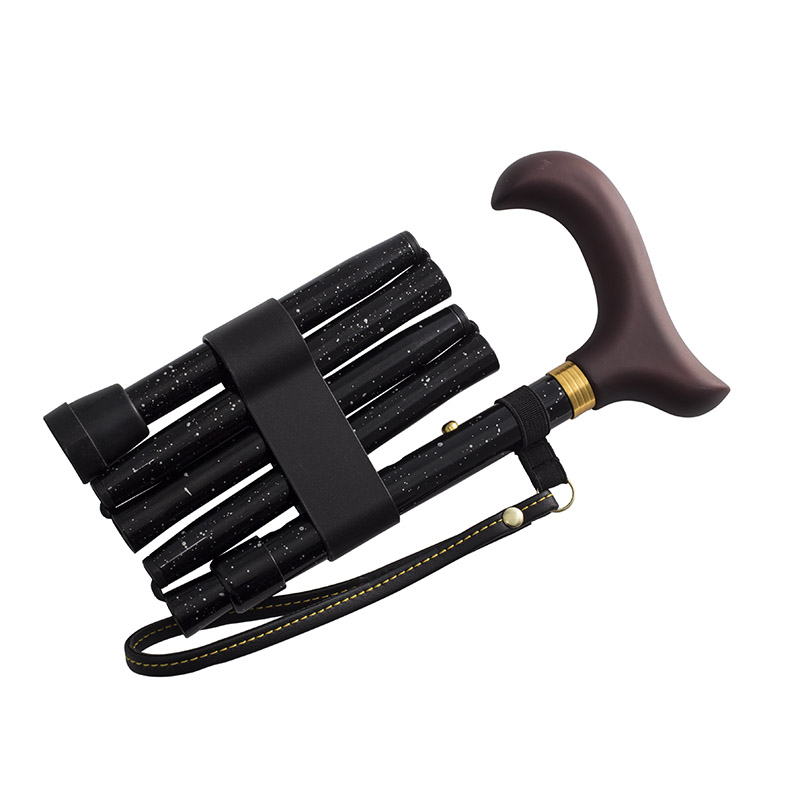Short Height Adjustable Mini Folding Marble Effect Derby Walking