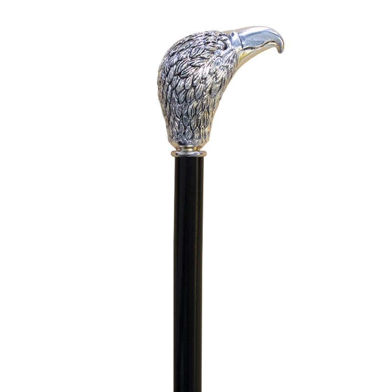 Crown Sheffield silver plated eagle head walking stick topper with