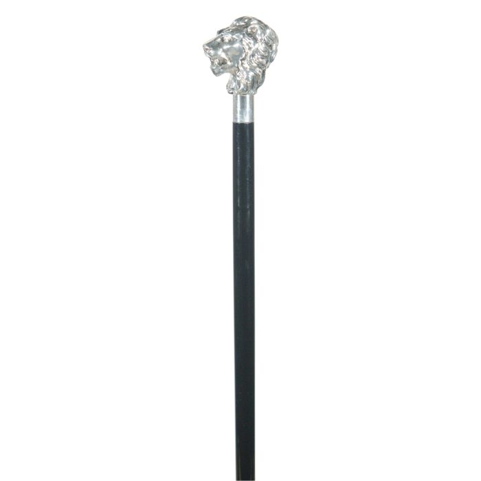 Silver Plated Lion Cane