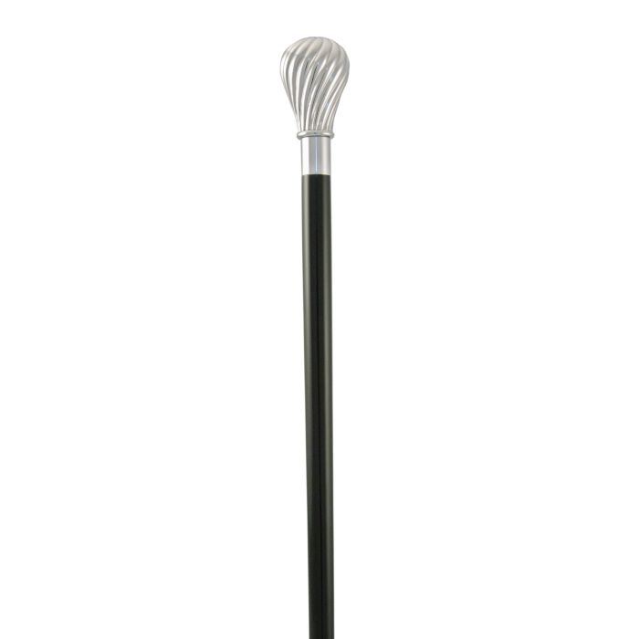 Silver-Plated Twisted Cap Cane