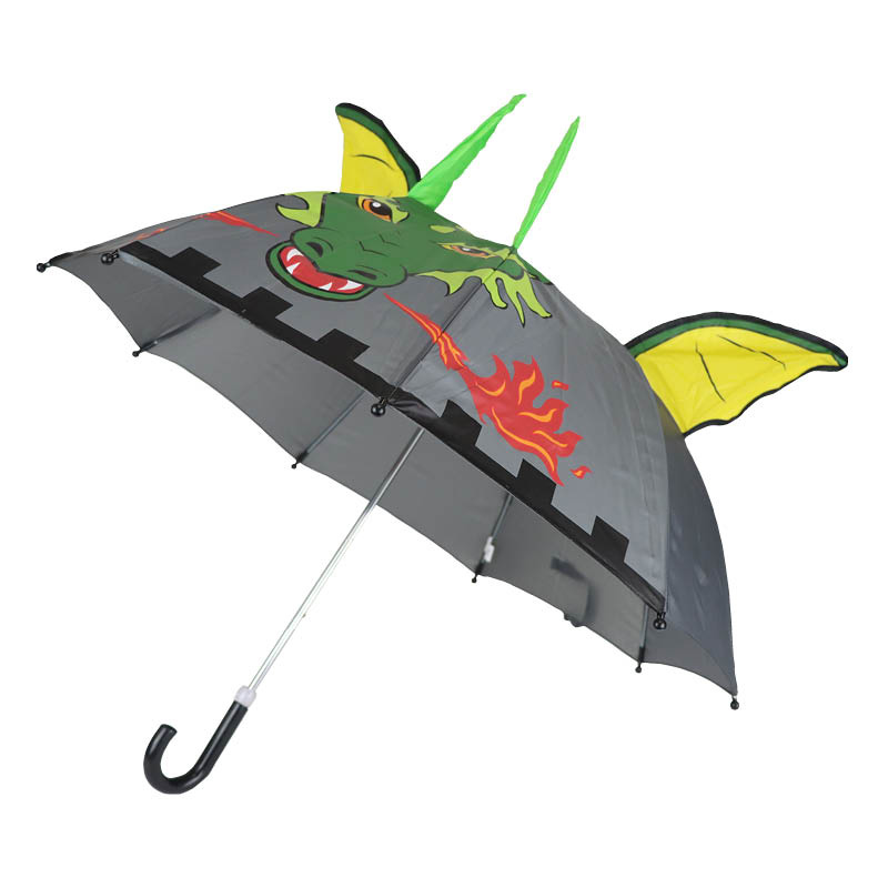 Kidorable Dragon Knight Umbrella For Kids - Sword Handle With Pop-Up Dragon Wings, Waterproof Design