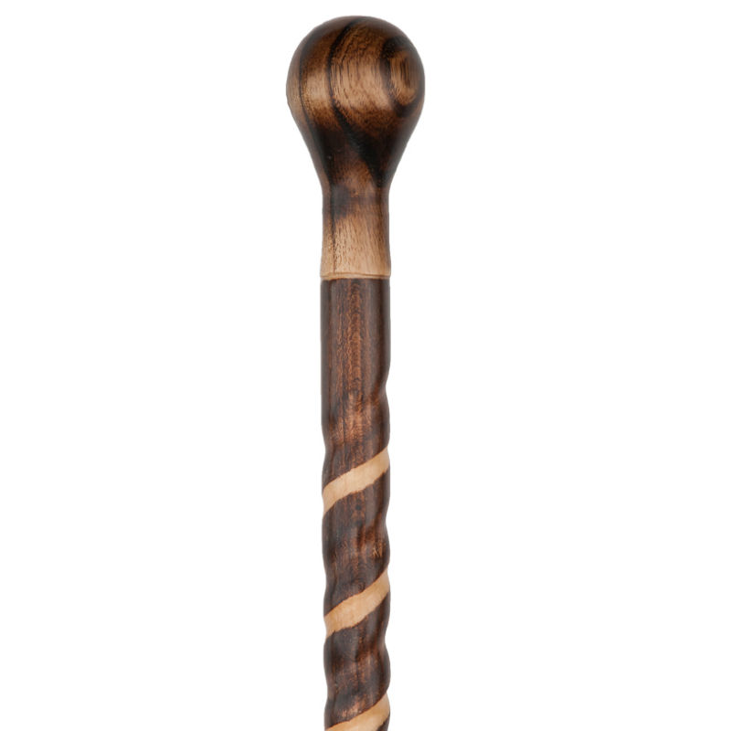 Spiral Knob Handle Walking Stick