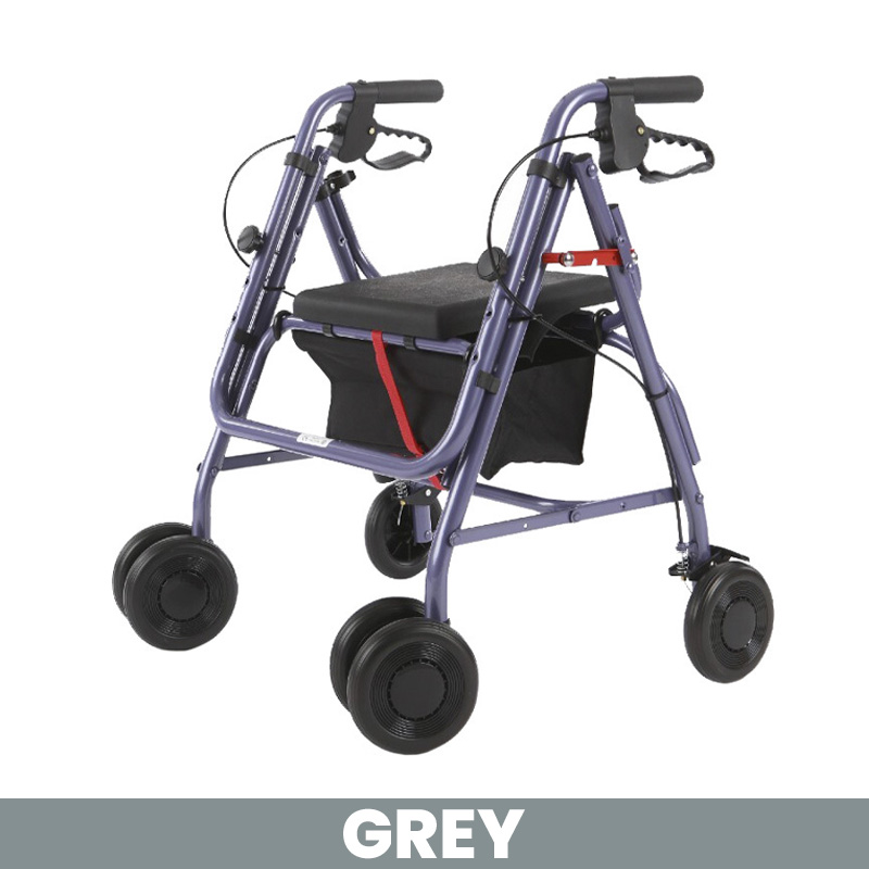 Uniscan Freeway 4-Wheel Walker with Lever Brake (Grey)