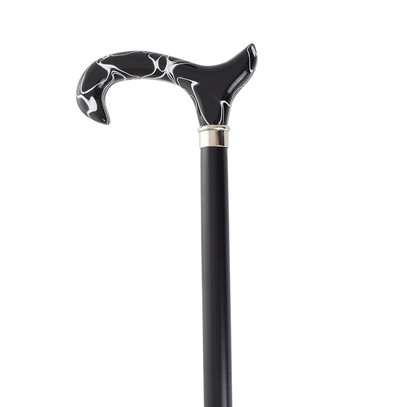 Black and White Derby Handle Dress Cane WalkingSticks.co.uk