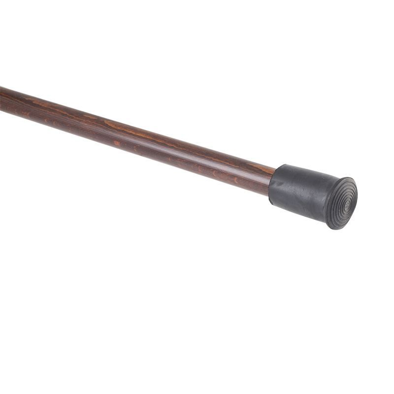 Left-Handed Soft-Touch Fischer Handle Dark Hardwood Orthopaedic Walking Cane