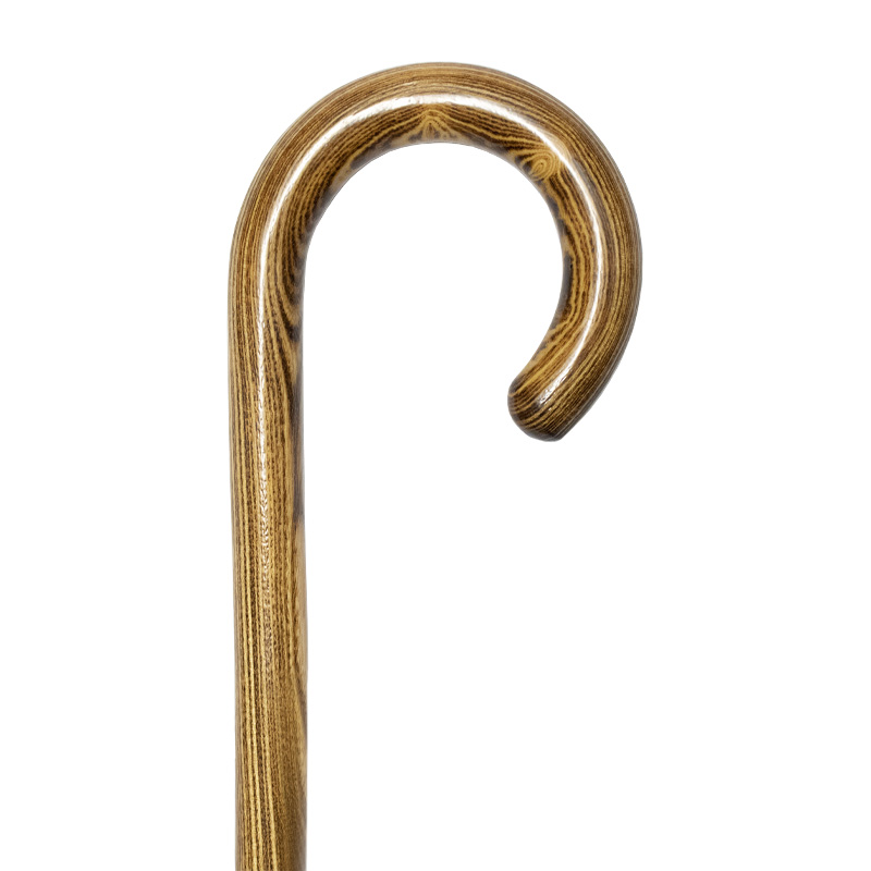 Natural Grain Acacia Crook Handle Walking Stick