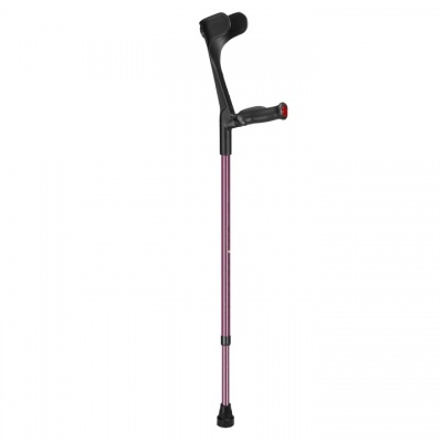 Ossenberg Open-Cuff Comfort-Grip Adjustable Aubergine Crutch (Right Hand)