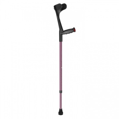 Ossenberg Open-Cuff Soft-Grip Adjustable Aubergine Crutch