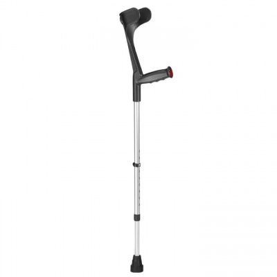 Ossenberg Open-Cuff Adjustable Black Crutch