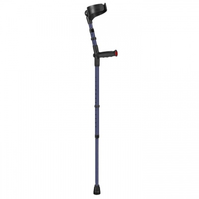 Ossenberg Closed-Cuff Soft-Grip Double-Adjustable Blue Crutch