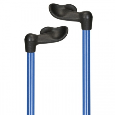 Ossenberg Comfort-Grip Fischer Handle Adjustable Blue Walking Sticks (Pair)