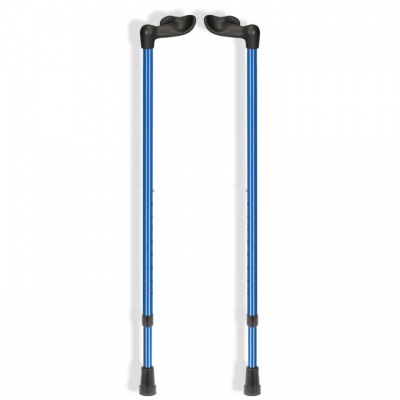 Ossenberg Comfort-Grip Fischer Handle Adjustable Blue Walking Sticks (Pair)