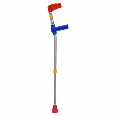 Ossenberg Open-Cuff  Soft-Grip Double-Adjustable Blue Children's Crutch