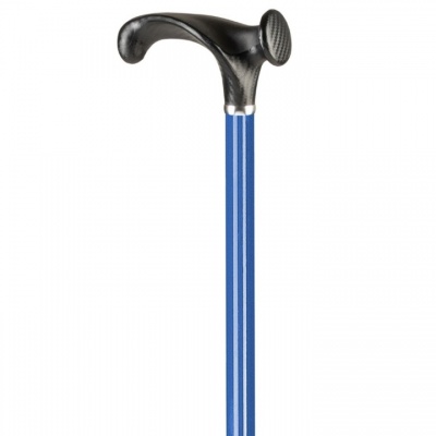 Ossenberg Crutch Handle Adjustable Blue Aluminium Walking Stick (Left Hand)