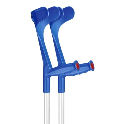 Ossenberg Open-Cuff Adjustable Blue Crutches (Pair)