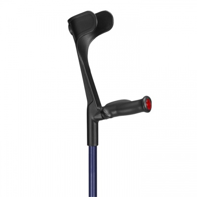 Ossenberg Open-Cuff Comfort-Grip Adjustable Blue Crutch (Right Hand)