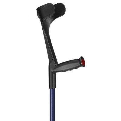 Ossenberg Open-Cuff Soft-Grip Adjustable Blue Crutch