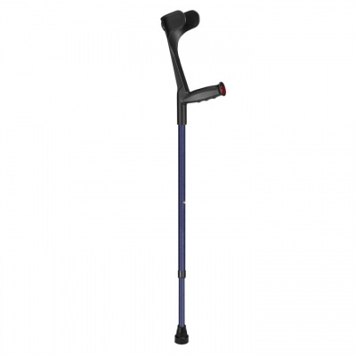 Ossenberg Open-Cuff Soft-Grip Adjustable Blue Crutch