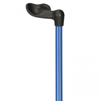 Ossenberg Comfort-Grip Fischer Handle Adjustable Blue Walking Stick (Right Hand)