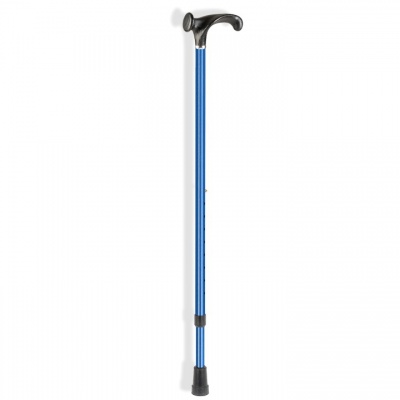 Ossenberg Crutch Handle Adjustable Blue Aluminium Walking Stick (Right Hand)