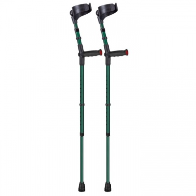 Ossenberg Closed-Cuff Soft-Grip Double-Adjustable British Racing Green Crutches (Pair)