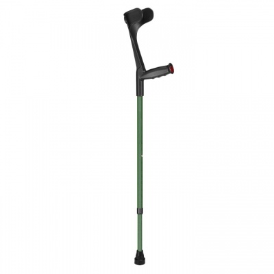 Ossenberg Open-Cuff Soft-Grip Adjustable British Racing Green Crutch