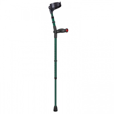 Ossenberg Closed-Cuff Comfort-Grip Double-Adjustable British Racing Green Crutch (Right Hand)