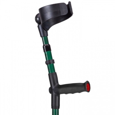 Ossenberg Closed-Cuff Soft-Grip Double-Adjustable British Racing Green Crutch