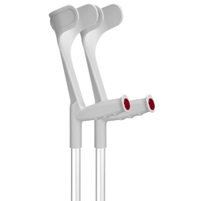 Ossenberg Open-Cuff Adjustable Grey Crutches (Pair)