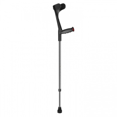 Ossenberg Open-Cuff Soft-Grip Adjustable Grey Crutch