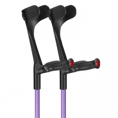 Ossenberg Open-Cuff Comfort-Grip Adjustable Lilac Crutches (Pair)