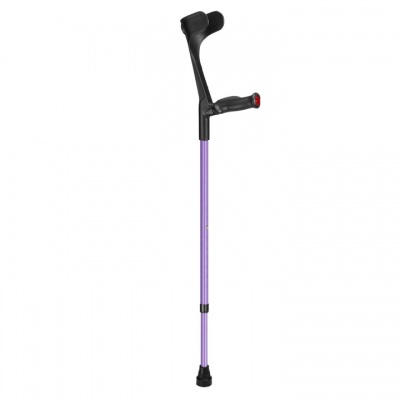 Ossenberg Open-Cuff Comfort-Grip Adjustable Lilac Crutch (Right Hand)