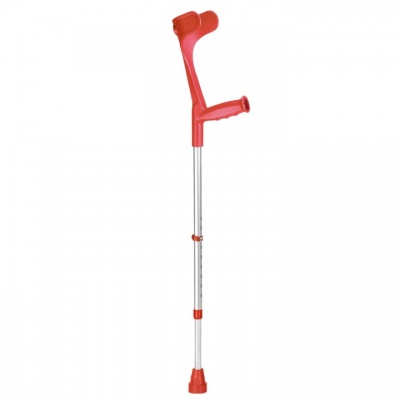 Ossenberg Open-Cuff Adjustable Red Crutch