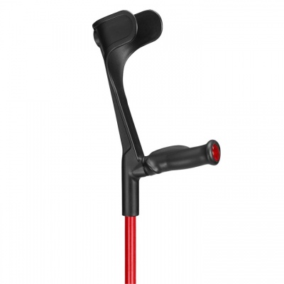 Ossenberg Open-Cuff Comfort-Grip Adjustable Red Crutch (Right Hand)