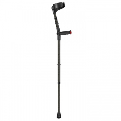 Ossenberg Closed-Cuff Soft-Grip Double-Adjustable Textured Black Crutch