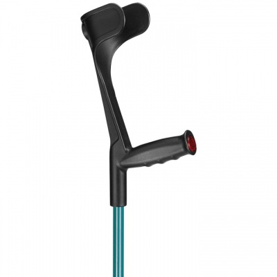Ossenberg Open-Cuff Soft-Grip Adjustable Turquoise Crutch