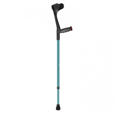 Ossenberg Open-Cuff Soft-Grip Adjustable Turquoise Crutch