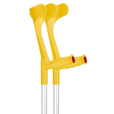 Ossenberg Open-Cuff Adjustable Yellow Crutches (Pair)