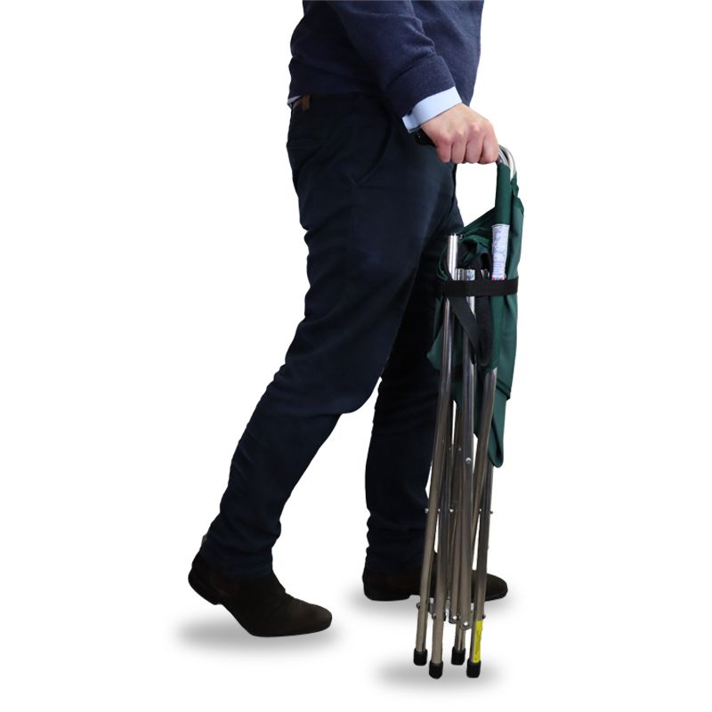 Out and About Green Folding Walking Seat Stick