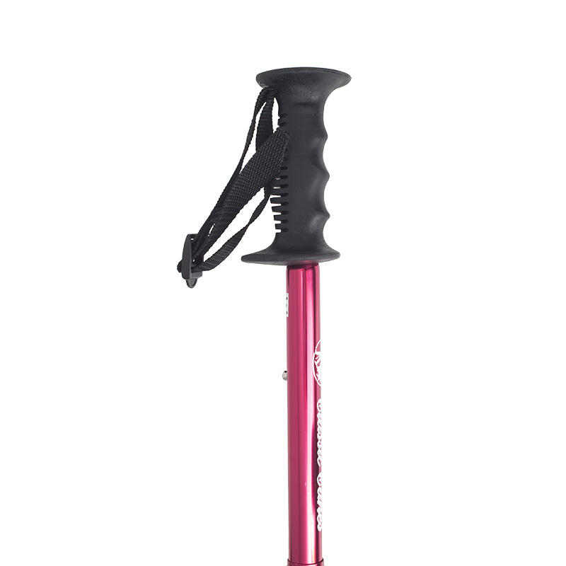 Aluminium Red Adjustable and Foldable Hiking and Trekking Pole