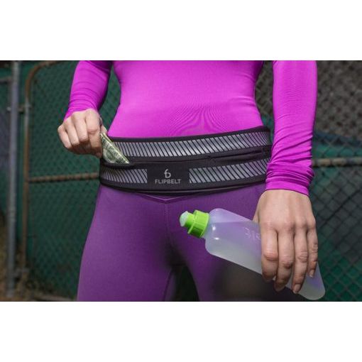 FlipBelt Reflective Black Storage Belt