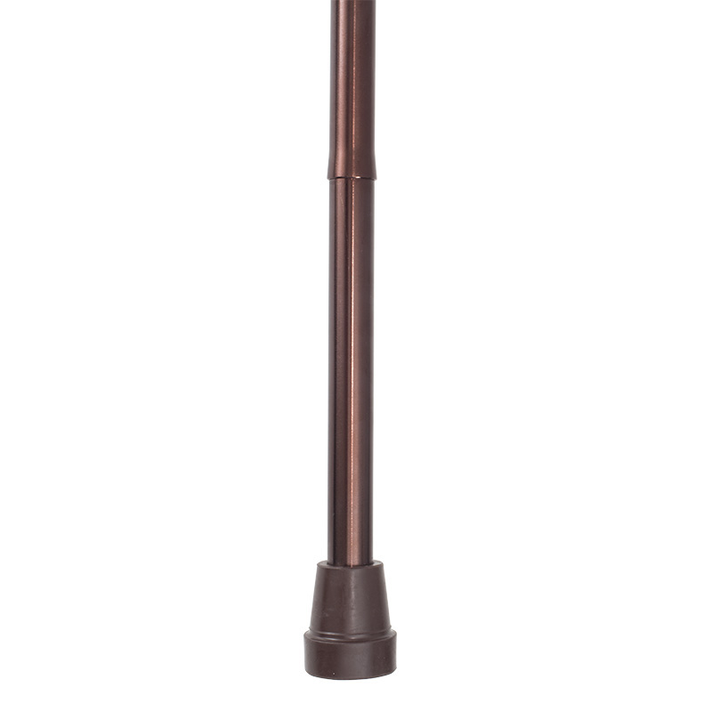 Left-Handed Adjustable Folding Coffee Brown Orthopaedic Walking Cane