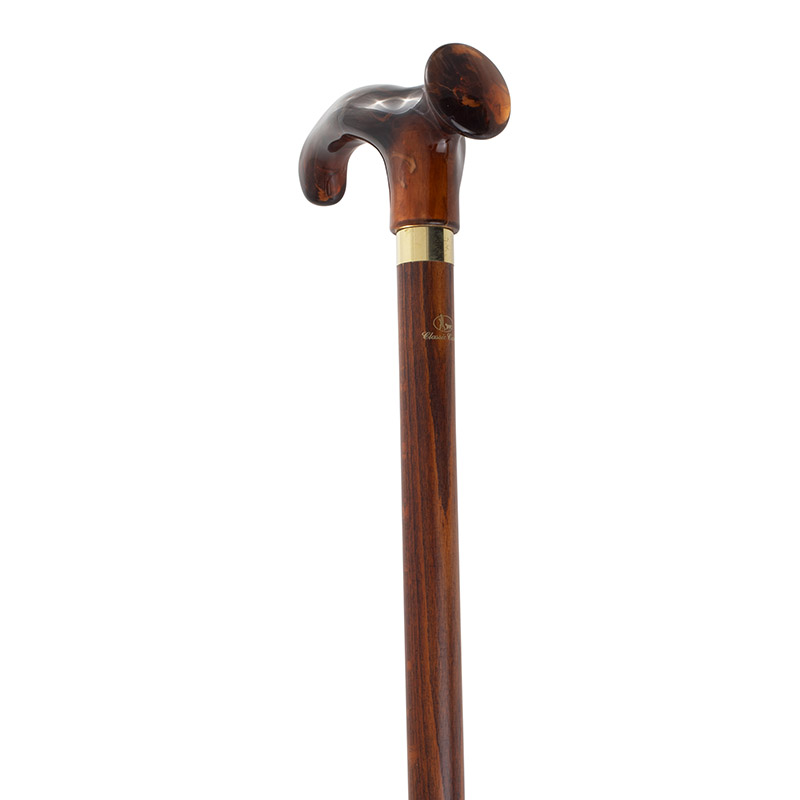 Right-Handed Amber Effect Relax-Grip Handle Orthopaedic Walking Cane