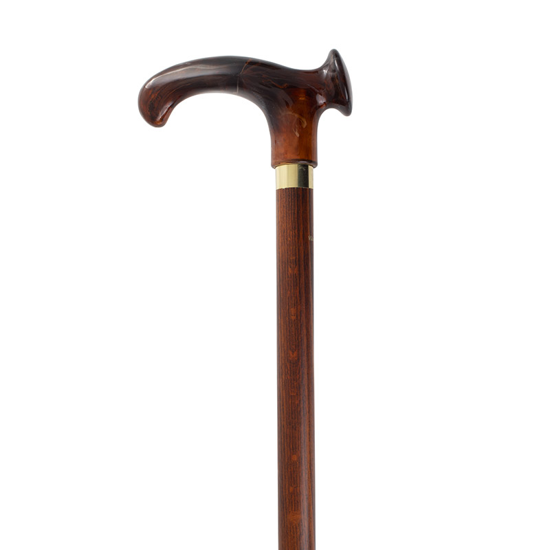 Right-Handed Amber Effect Relax-Grip Handle Orthopaedic Walking Cane