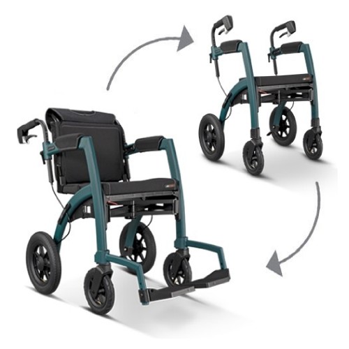 Rollz Motion Performance Jungle Green All-Terrain Wheelchair and Rollator