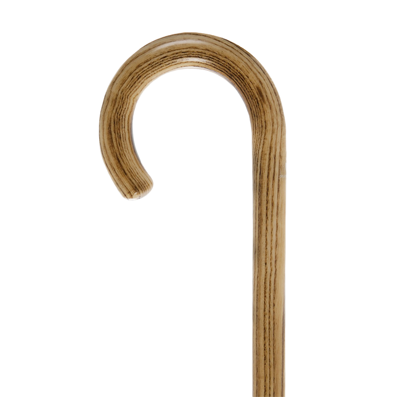 Scorched Acacia Crook Handle Walking Stick