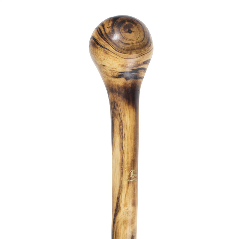Long Scorched and Polished Ash Coppice Knobstick Country Walking Stick