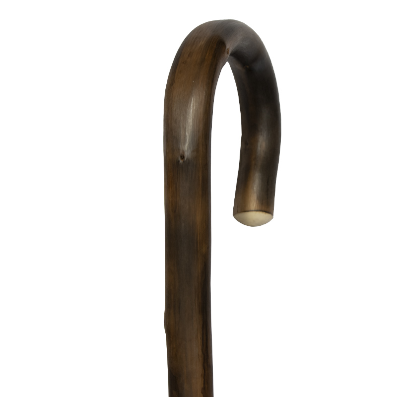 Scorched Chestnut Crook Handle Walking Stick