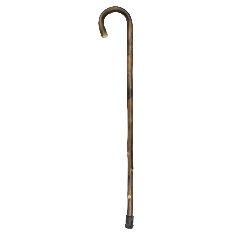 Scorched Chestnut Crook Handle Walking Stick