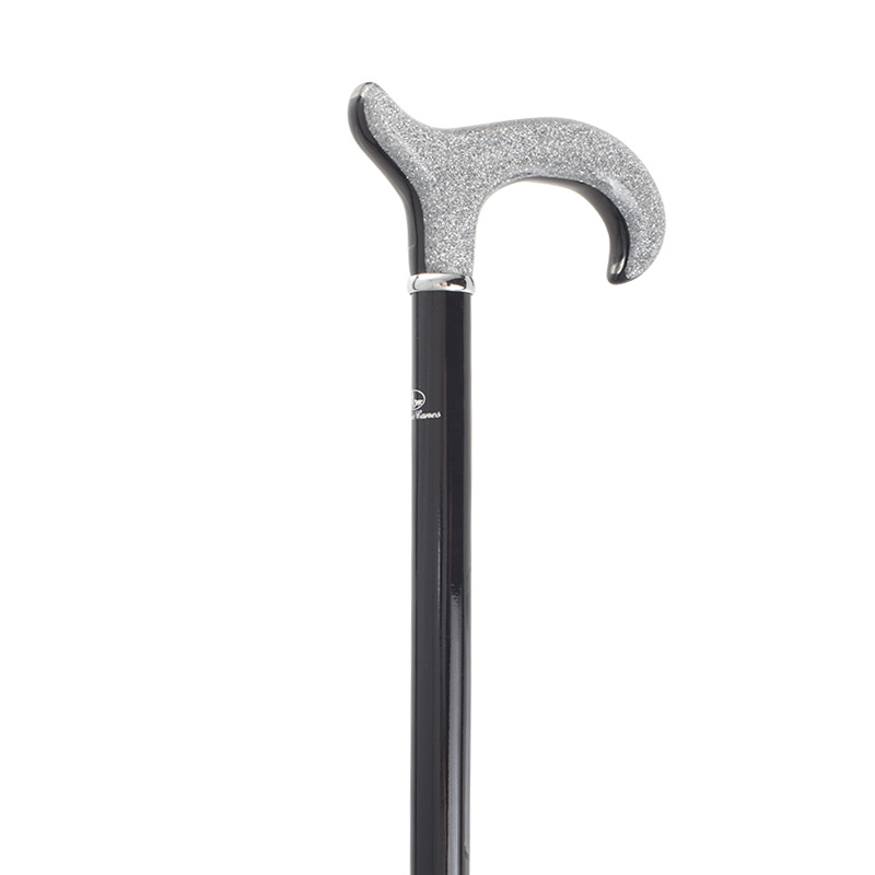 Black and Silver Derby Walking Cane 